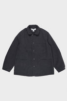 Sassafras - Melton Wool Sprayer Jacket - Charcoal - Canoe Club