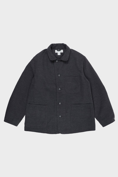 Sassafras Melton Wool Sprayer Jacket | Charcoal | Canoe Club