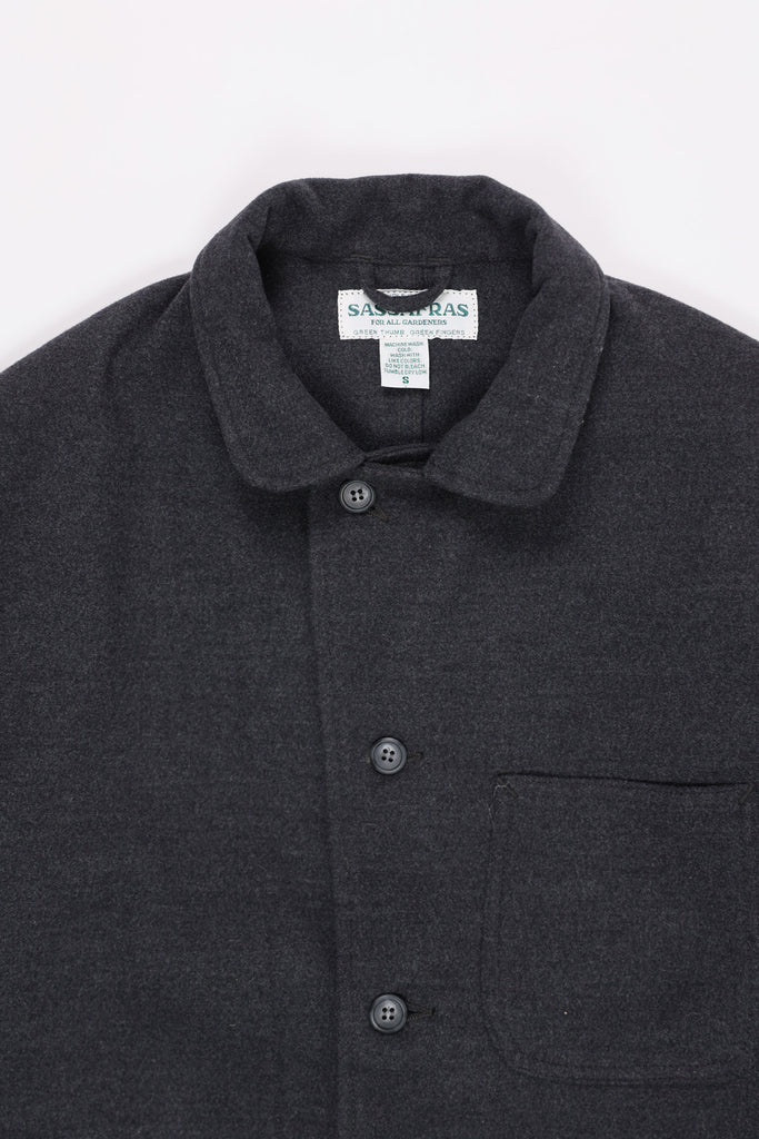 Sassafras - Melton Wool Sprayer Jacket - Charcoal - Canoe Club