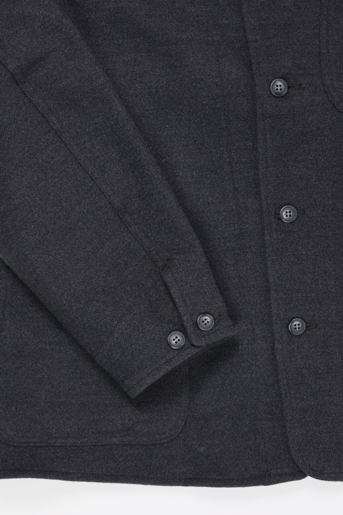 Sassafras - Melton Wool Sprayer Jacket - Charcoal - Canoe Club