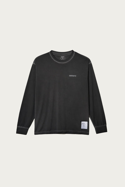 Satisfy Running AuraLite Long Tee | Pigment Black | Canoe Club