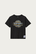 Satisfy Running - MothTech T-Shirt - Aged Black Logo - Canoe Club