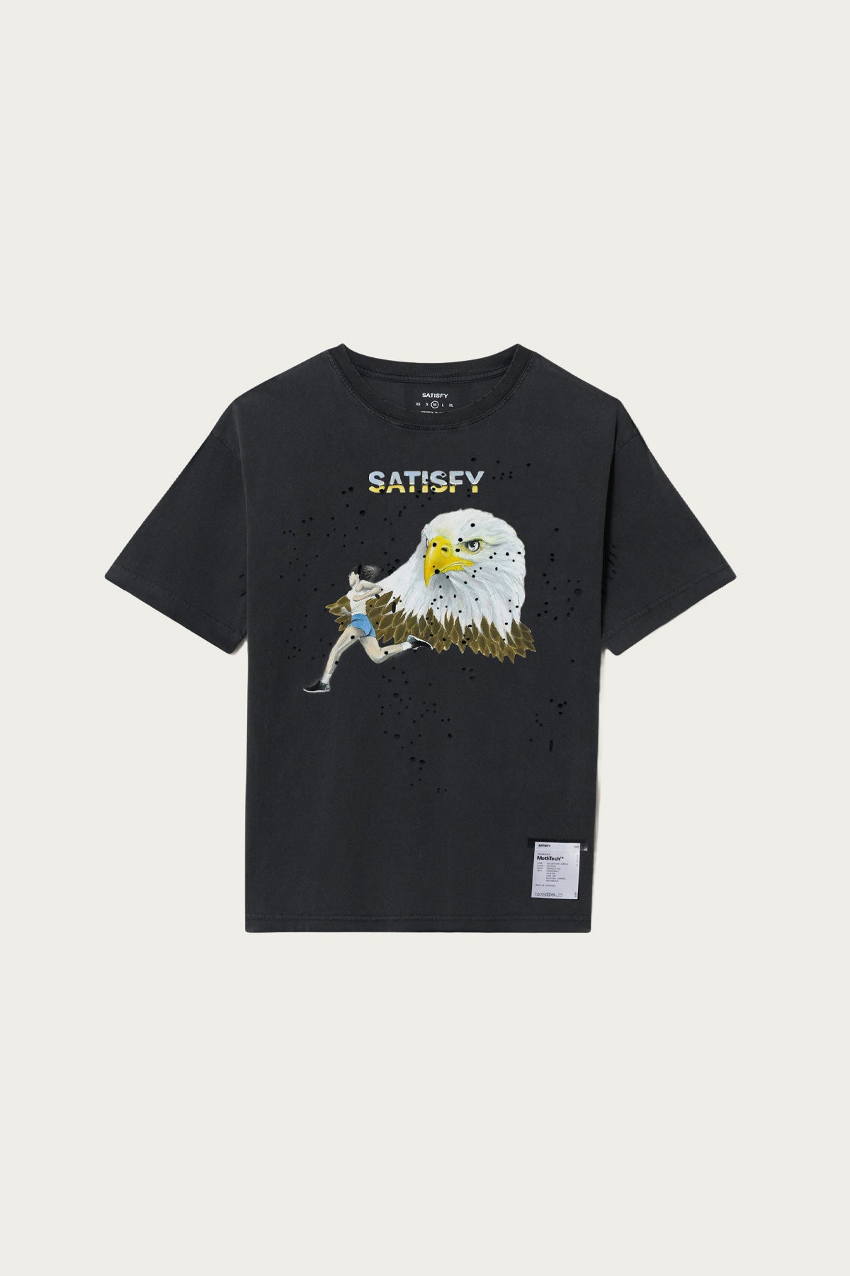 Satisfy Running MothTech T-Shirt | Aged Black Eagle | Canoe Club
