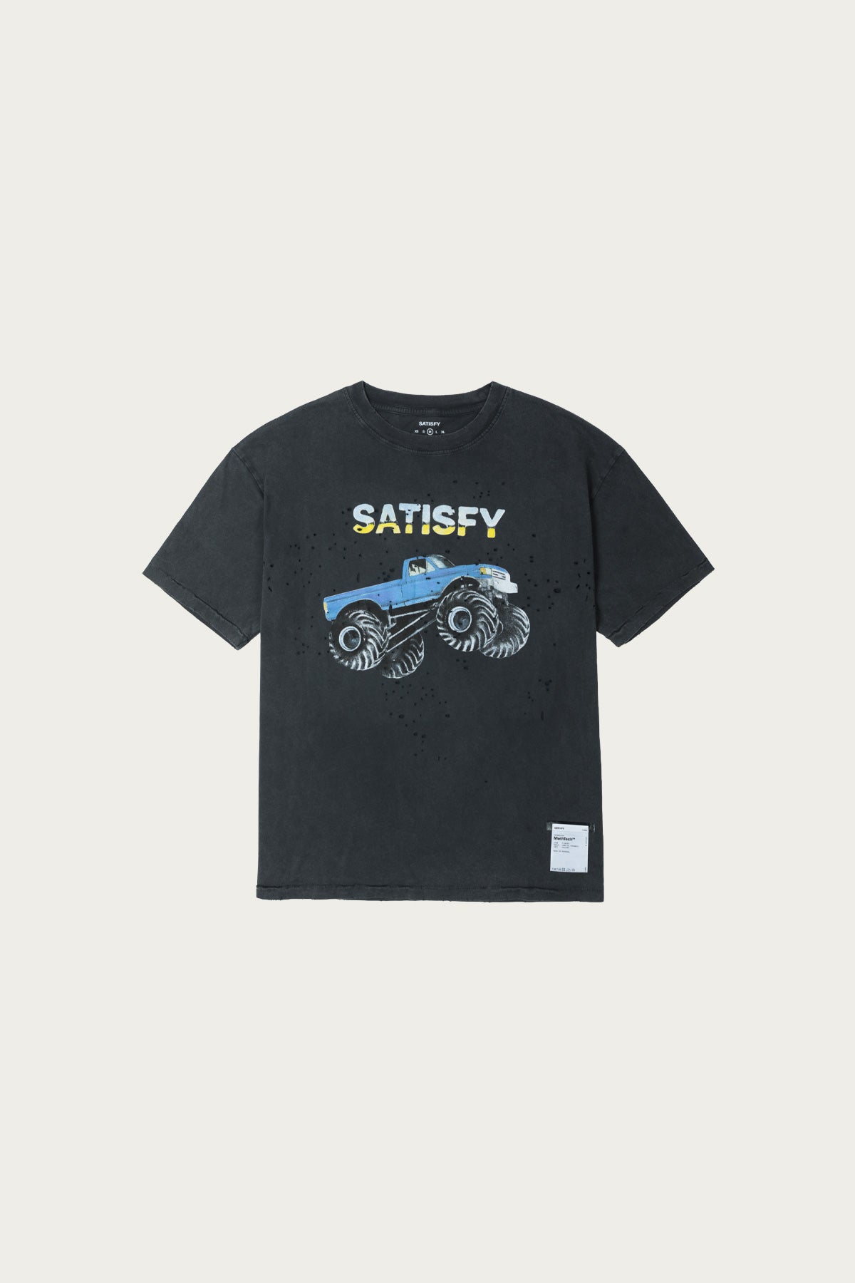Satisfy Running - Mothtech T-Shirt - Aged Black (Big Truck) - Canoe Club
