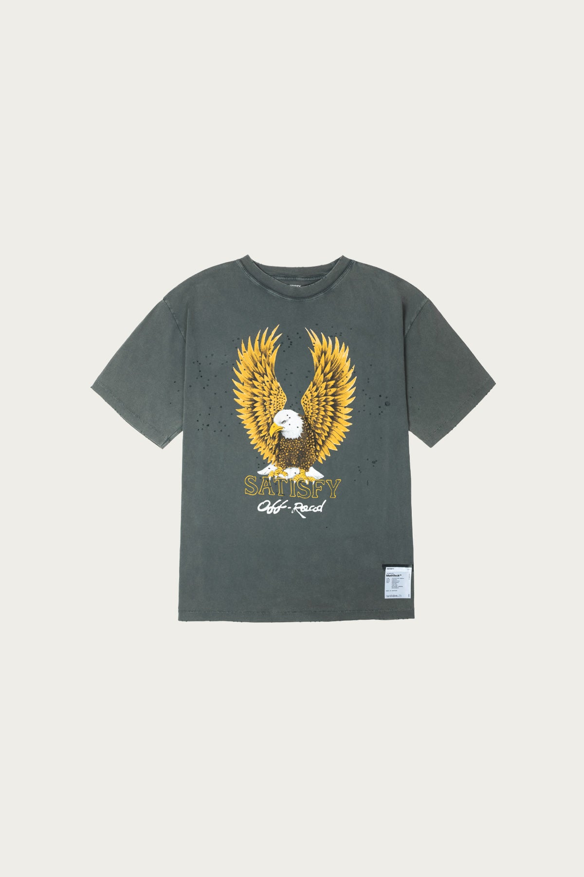 Satisfy Running - Mothtech T-Shirt - Faded Black (Eagle) - Canoe Club