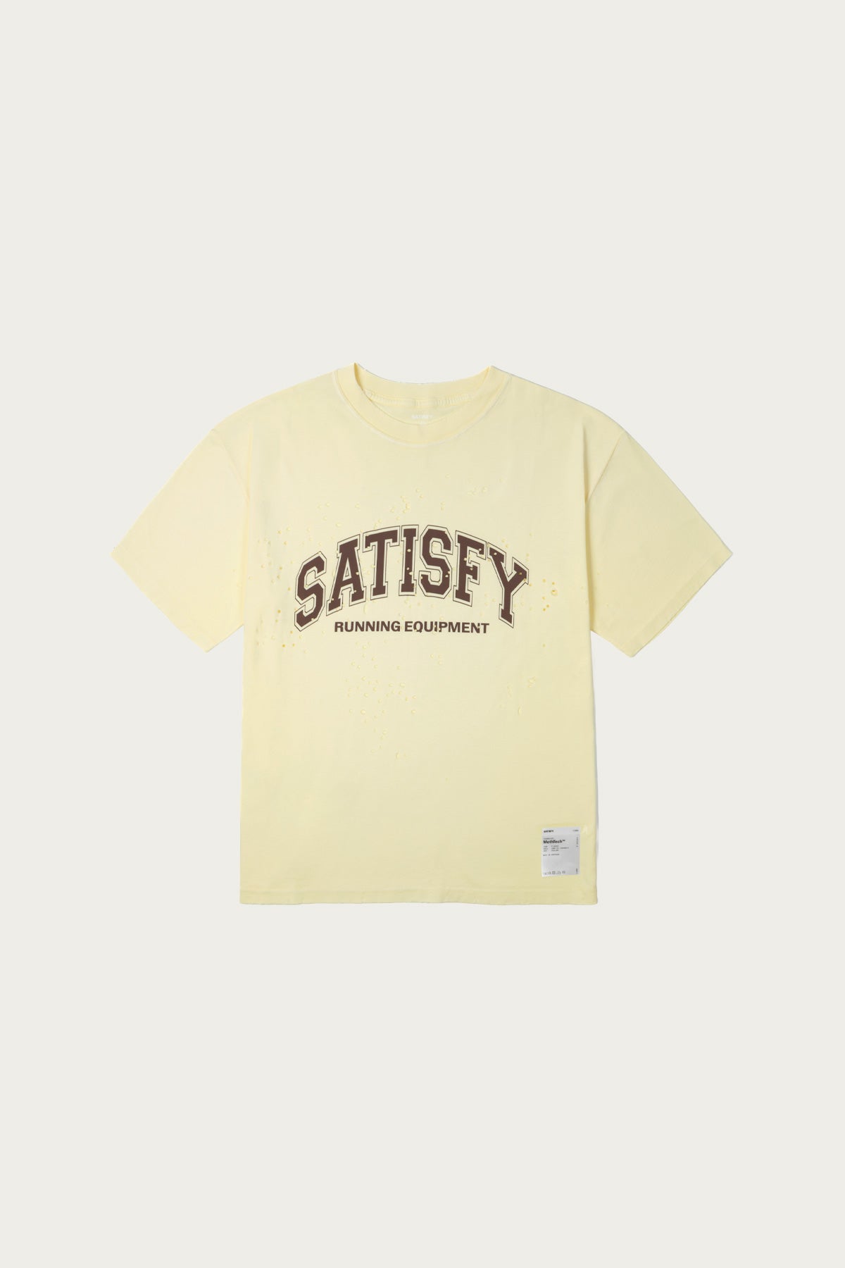 Satisfy Running - Mothtech T-Shirt - Aged Transparent Yellow - Canoe Club