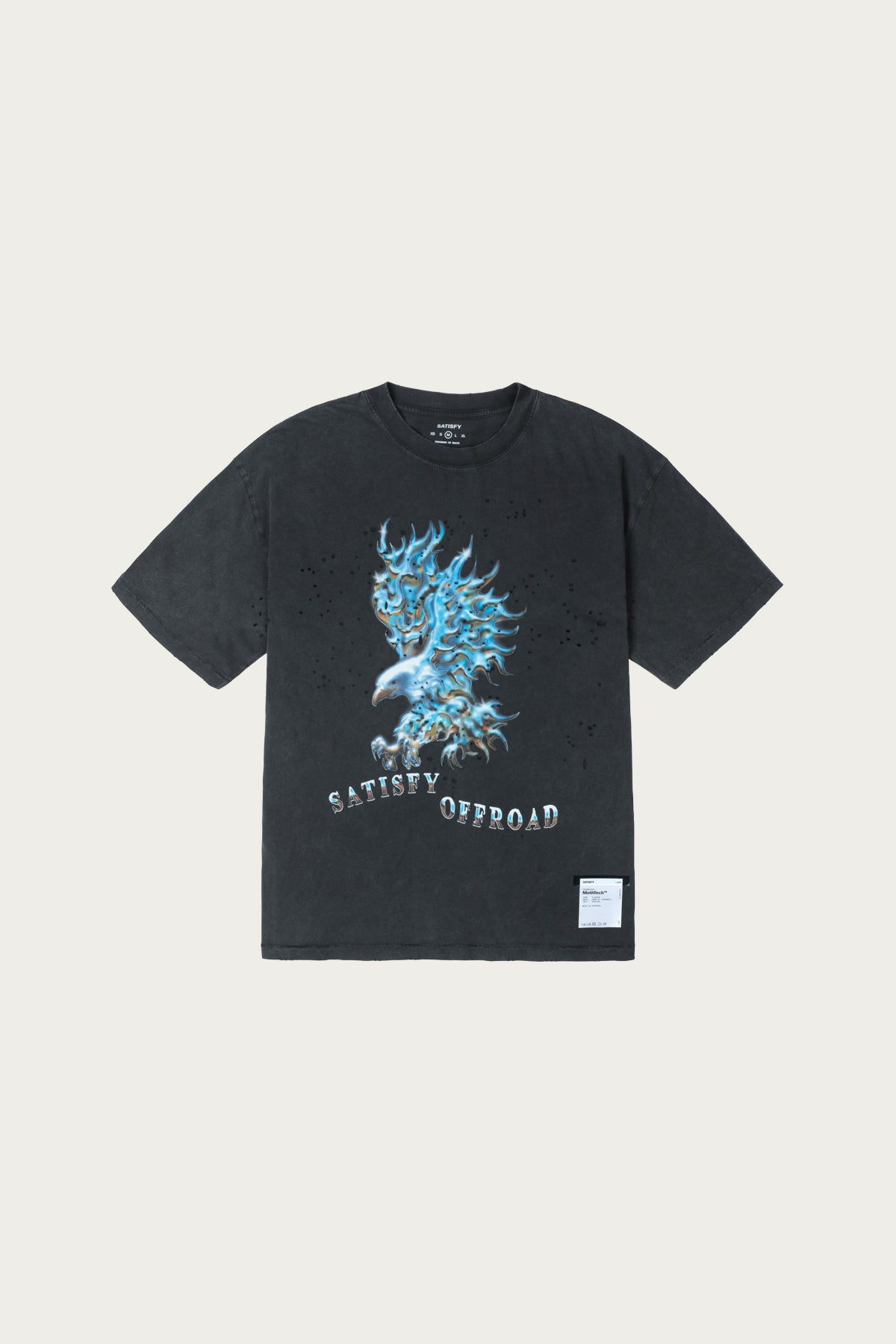 Satisfy Running - Mothtech T-Shirt - Aged Black (Offroad) - Canoe Club
