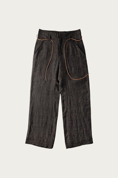 seya. ESSENTIAL PANTS silk シルクツイルクロス Seya Nam Ou River Trip Pants | Black Mix | Canoe Club