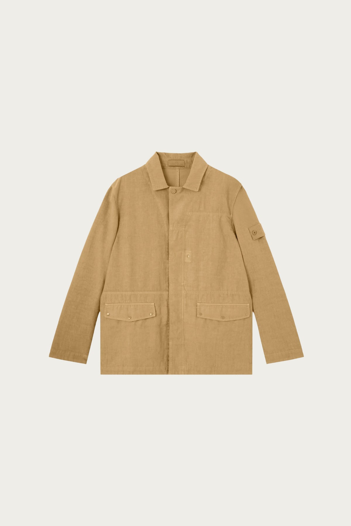 Stone Island - Bonded Linen Coach Jacket - Dark Beige - Canoe Club