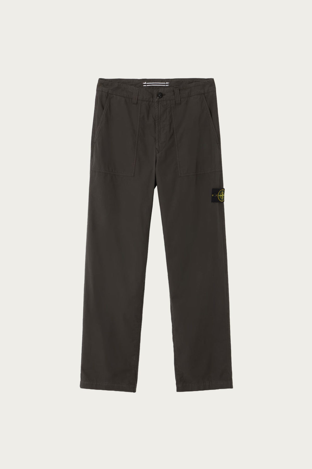 Stone Island - Canvas Weave Cotton Trousers - Lead Grey - Canoe Club