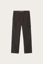 Stone Island - Canvas Weave Cotton Trousers - Lead Grey - Canoe Club