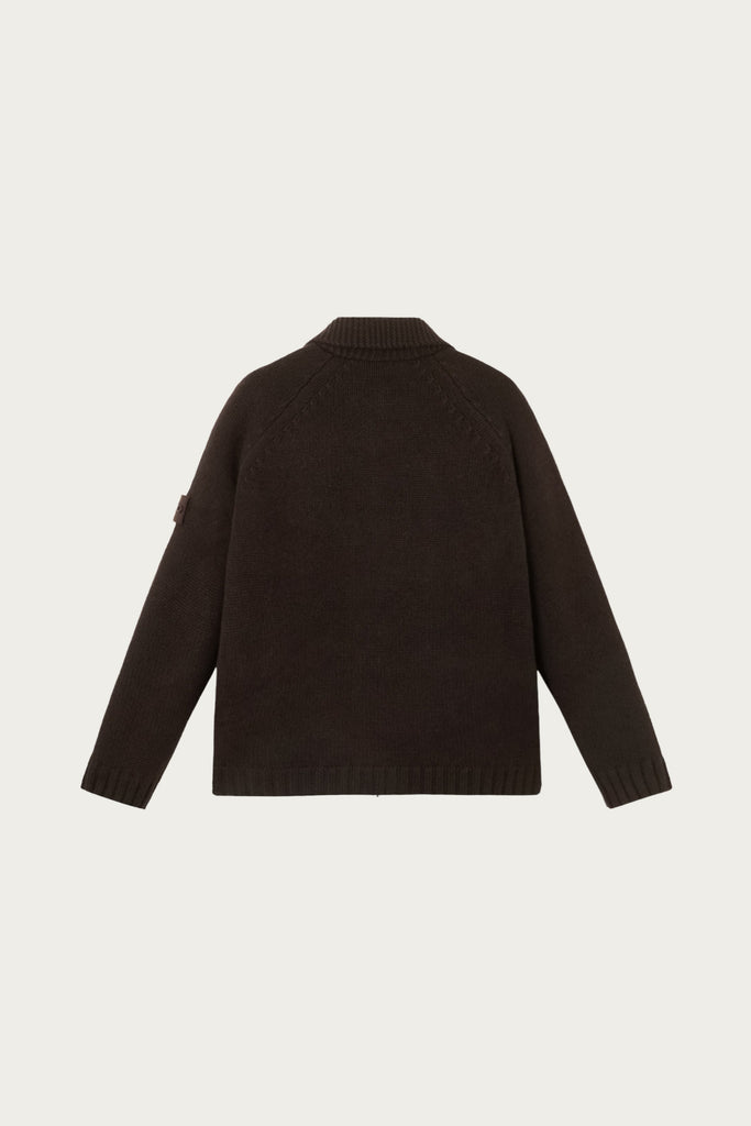 Stone Island - Cashmere President's Knit w/ Detachable Padded Lining - Dark Brown - Canoe Club