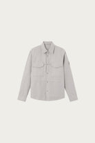 Stone Island - Cotton Linen Canvas Overshirt - Dust Grey - Canoe Club