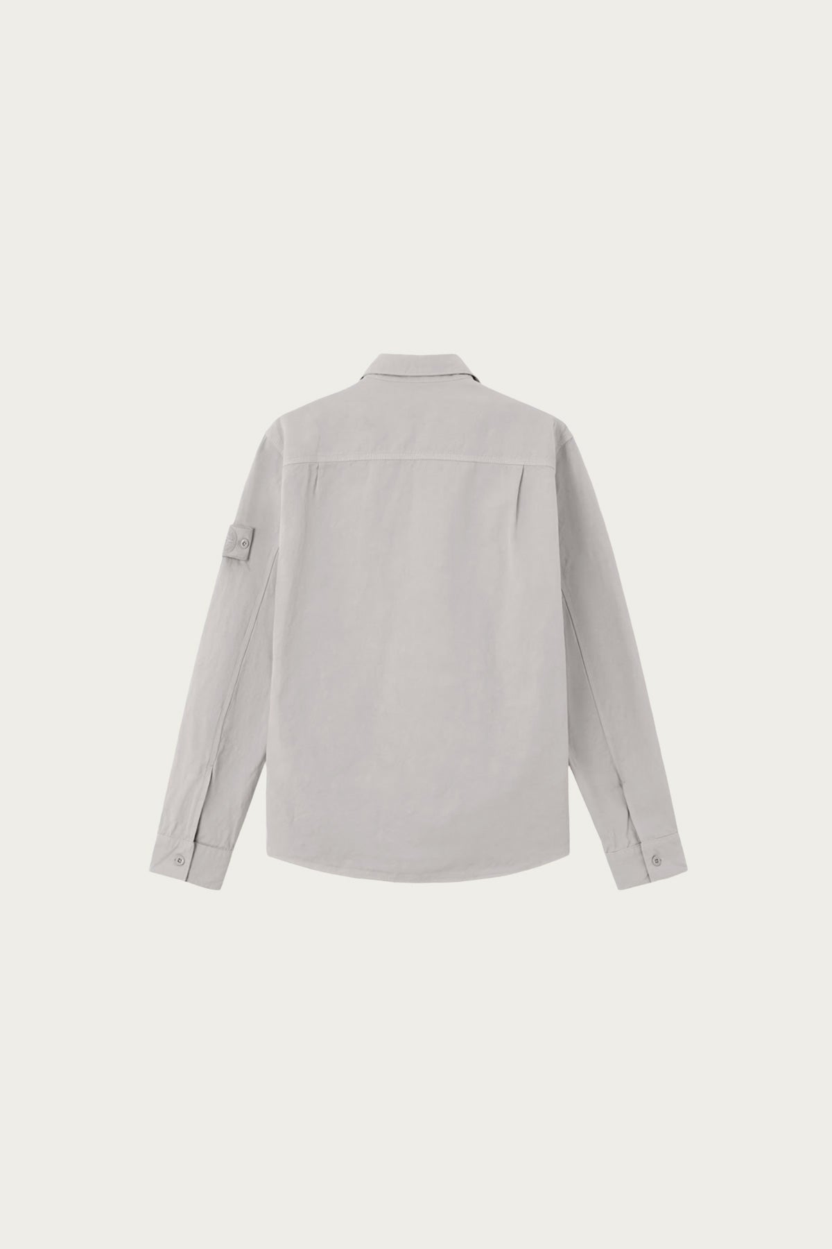 Stone Island - Cotton Linen Canvas Overshirt - Dust Grey - Canoe Club