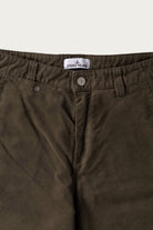 Stone Island - Loose Fit Cotton-Moleksin-TC Trousers - Olive - Canoe Club