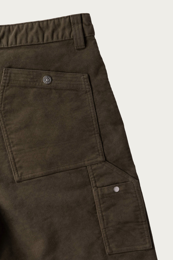 Stone Island - Loose Fit Cotton-Moleksin-TC Trousers - Olive - Canoe Club