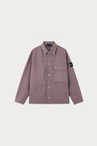 Stone Island - Light Bull Denim Comfort Fit Overshirt - Purple Grey - Canoe Club