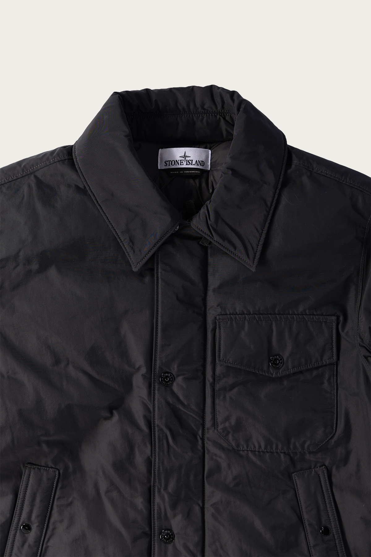 Stone Island - Nylon Micro Reps Down Jacket - Black - Canoe Club