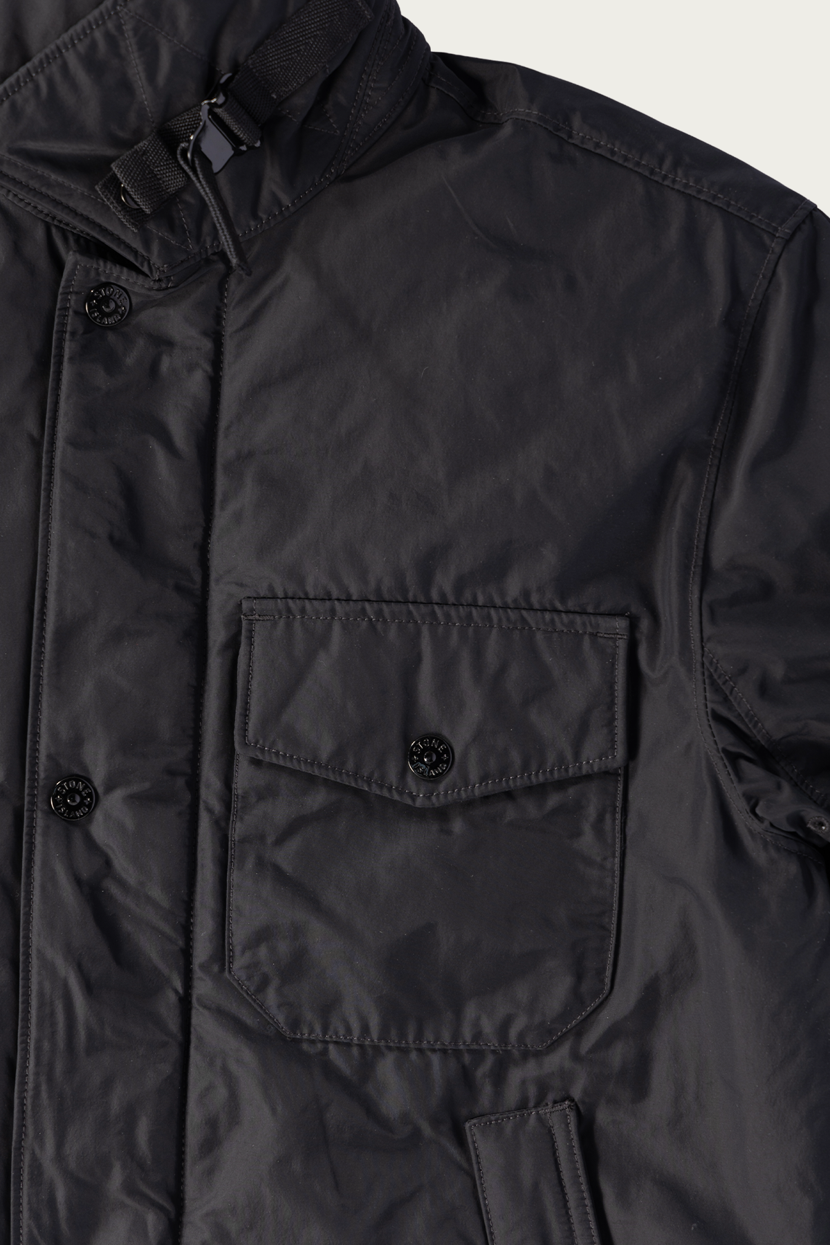 Stone Island - Nylon Micro Reps Down Jacket - Black - Canoe Club