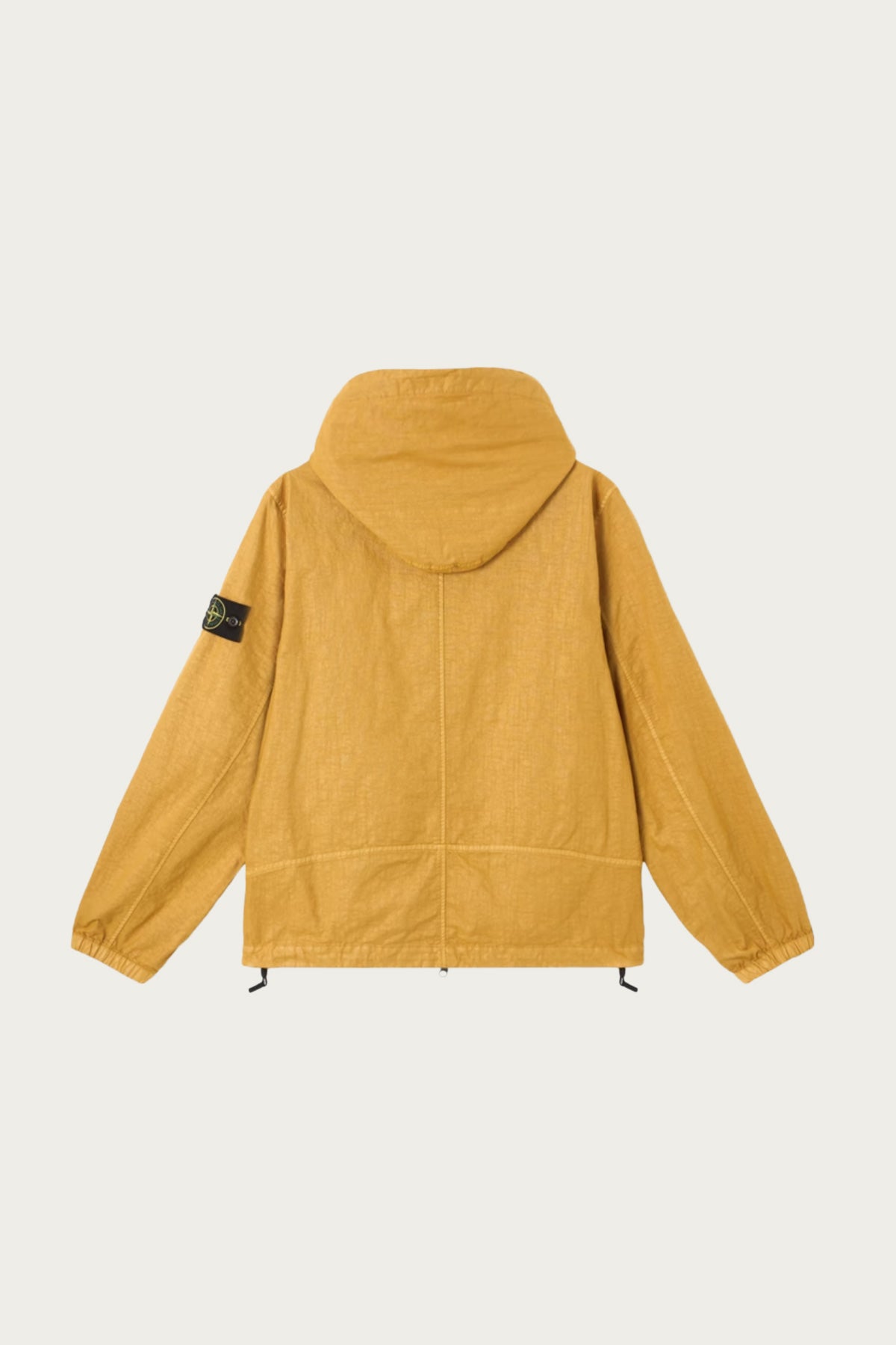 Stone Island - Organic-Look Nylon Panama-TC Hooded Jacket - Mustard - Canoe Club