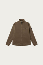 Stone Island - Organic Cotton Panama "Old" Effect Overshirt - Earth of Shadow - Canoe Club