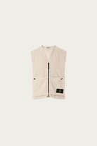 Stone Island - Organic Panama Cotton Old Effect Loose Fitting Vest - Tan - Canoe Club