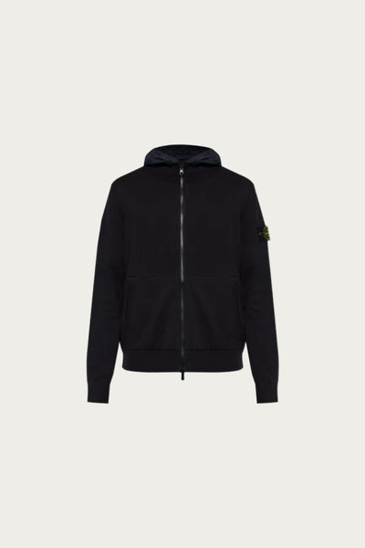 Stone Island Reversible Zip Hoodie | Black/Navy | Canoe Club