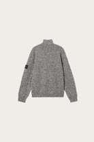 Stone Island - Speckled Cotton Half-Zip Jumper - Black Melange - Canoe Club