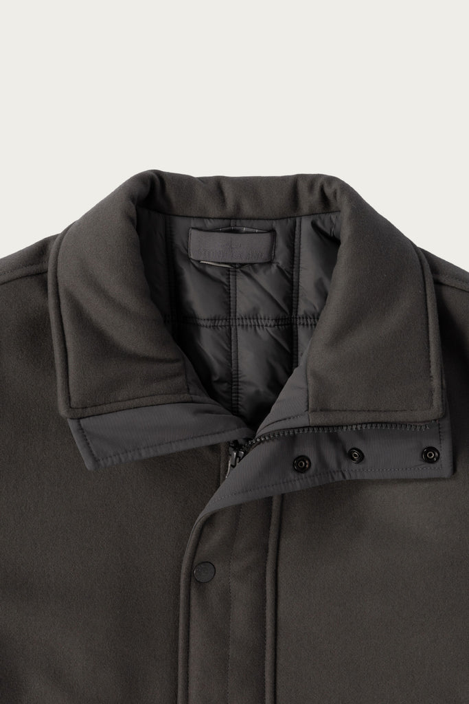 Stone Island - Wool Nylon Flannel Ghost Jacket - Grey - Canoe Club