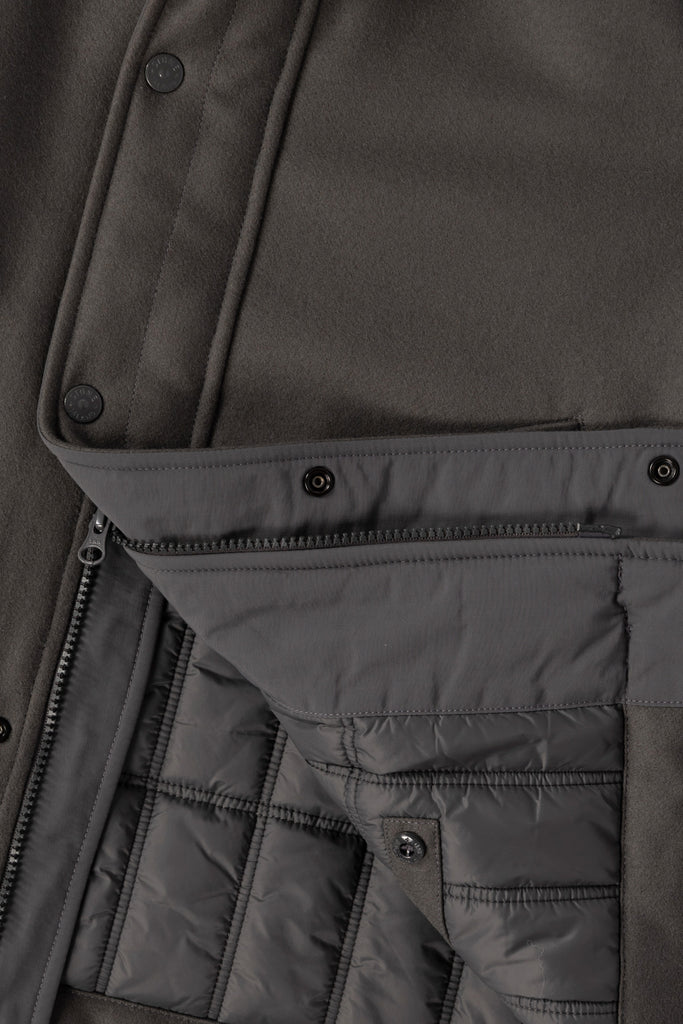 Stone Island - Wool Nylon Flannel Ghost Jacket - Grey - Canoe Club