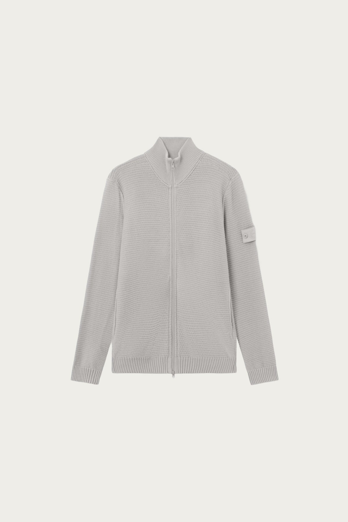 Stone Island - Zip-Up High Neck Cardigan - Grey - Canoe Club