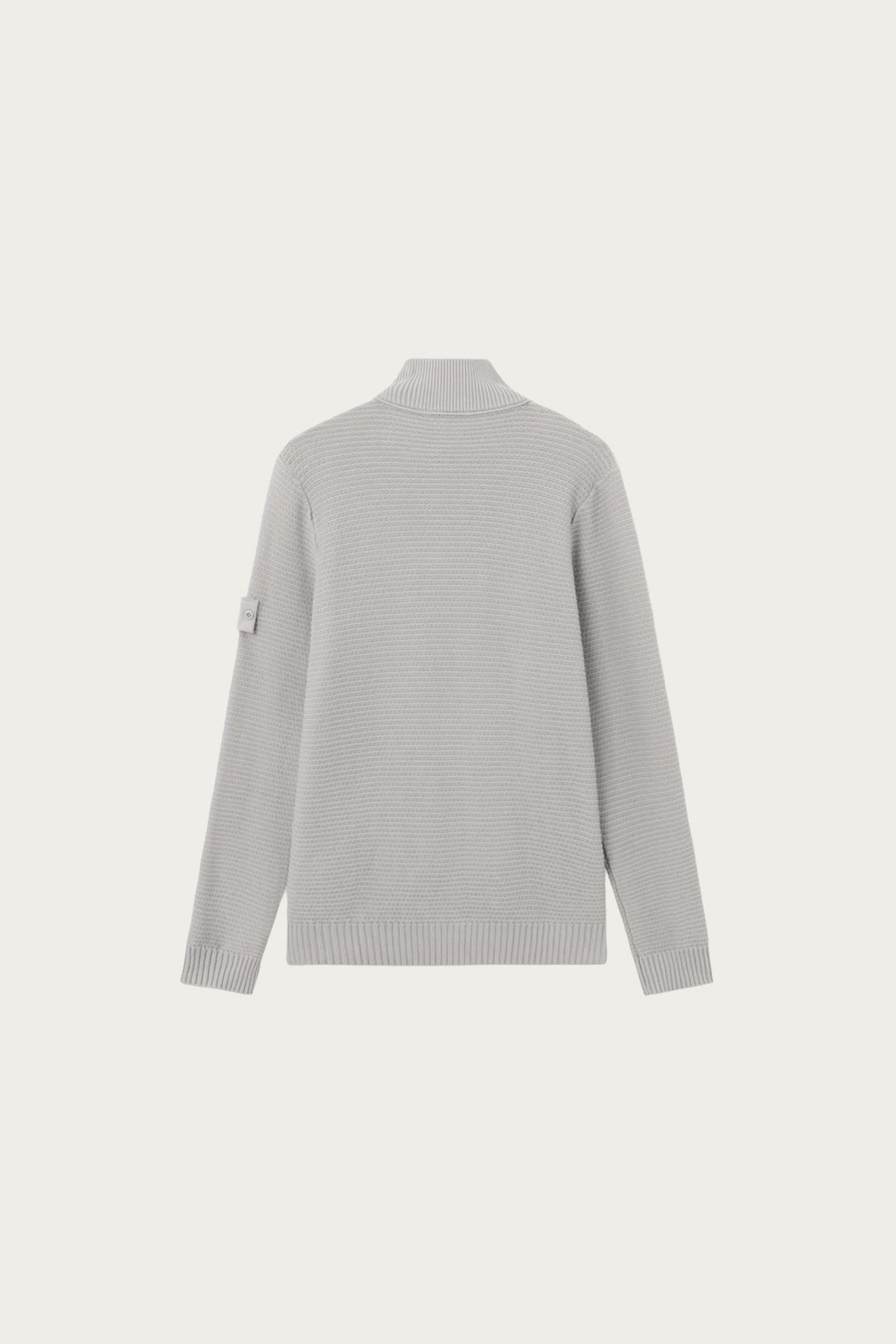 Stone Island - Zip-Up High Neck Cardigan - Grey - Canoe Club