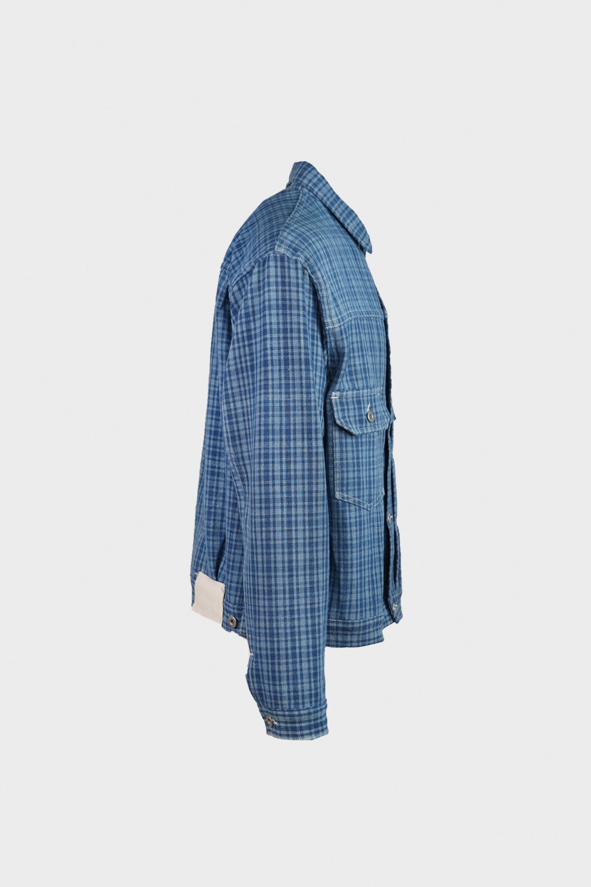 Story Mfg. - Tuesday Jacket - Indigo Mini Check - Canoe Club