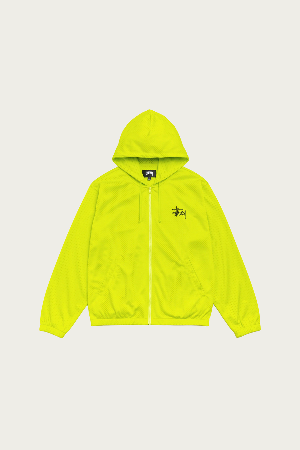 Stüssy - Athletic Mesh Zip Hood - Safety Green - Canoe Club