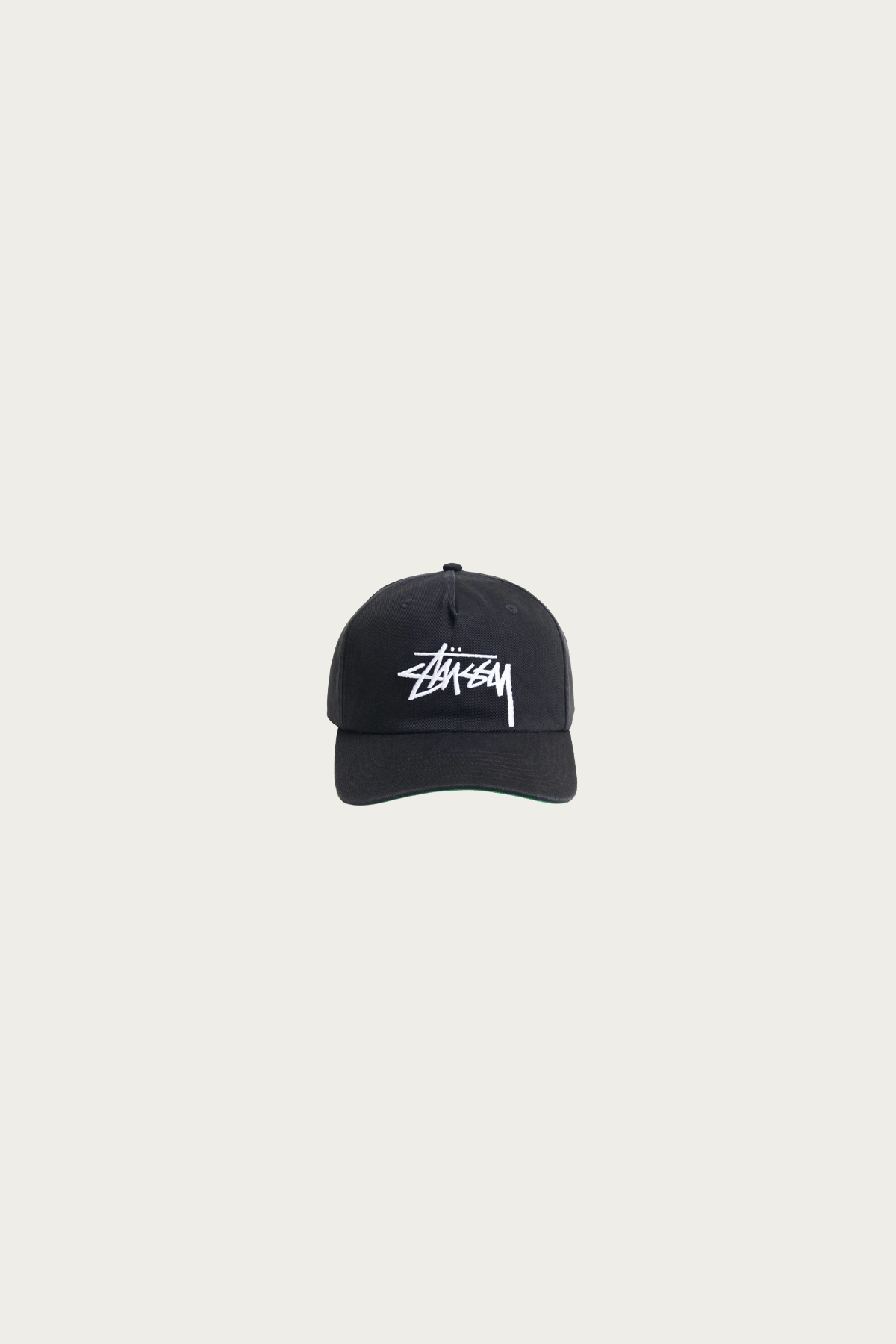 Stüssy - Big Stock Mid Depth Cap - Black - Canoe Club