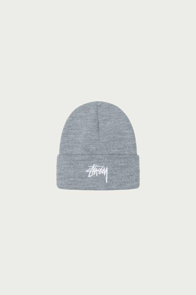 Stüssy - Stock Cuff Beanie - Grey Heather - Canoe Club