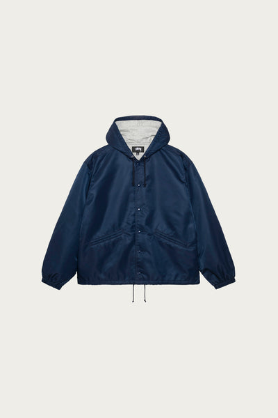 Stüssy Hooded Coaches Jacket | Navy | Canoe Club