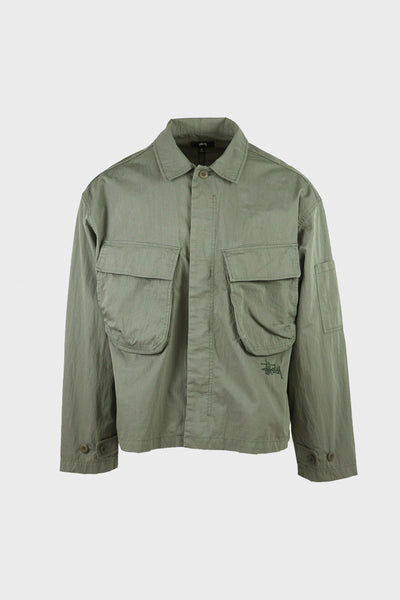 ジャケット・アウター stussy MILITARY OVERSHIRT Stüssy Military LS Overshirt | Olive | Canoe Club
