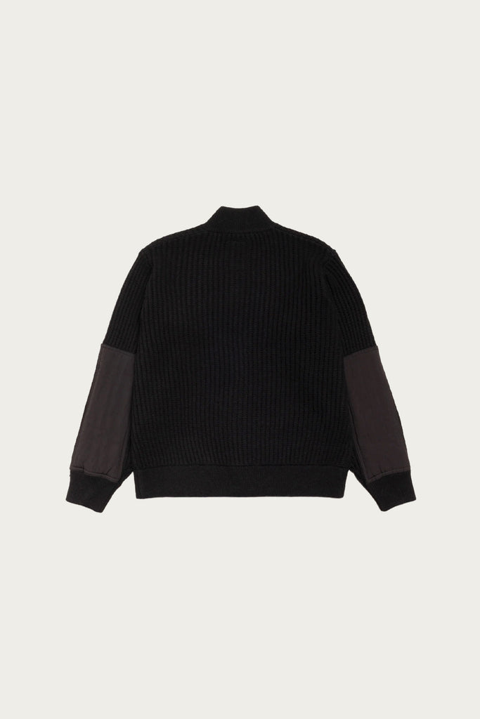Stüssy - Military Patch Zip Sweater - Black - Canoe Club