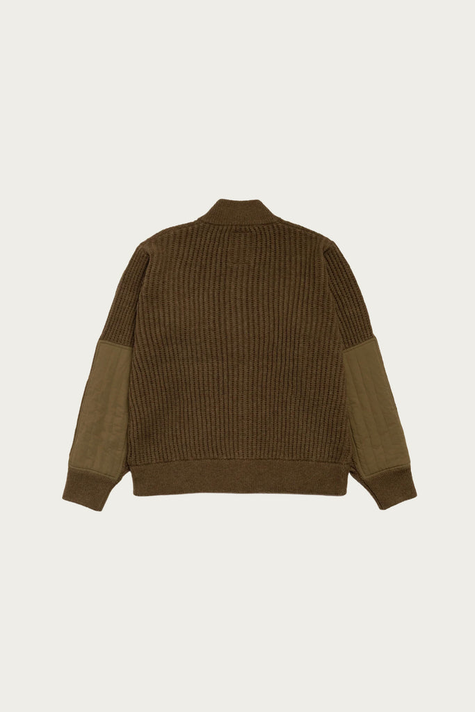 Stüssy - Military Patch Zip Sweater - Green - Canoe Club