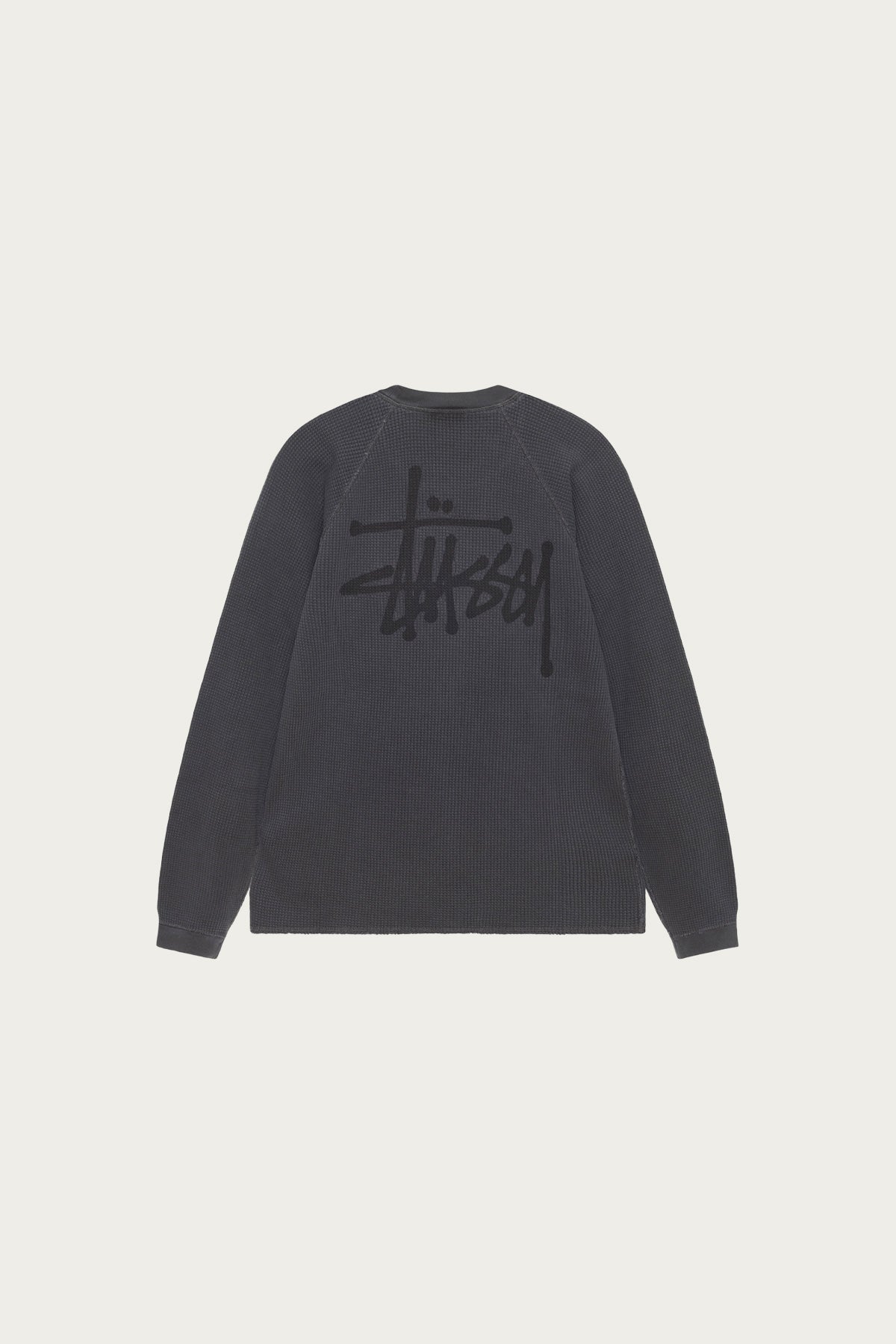 Stüssy - Raglan Thermal Basic Stock - Washed Black - Canoe Club