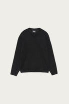 Stüssy - Roll V Neck Sweater - Black - Canoe Club