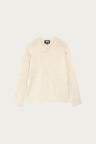 Stüssy - Roll V Neck Sweater - Oatmeal - Canoe Club