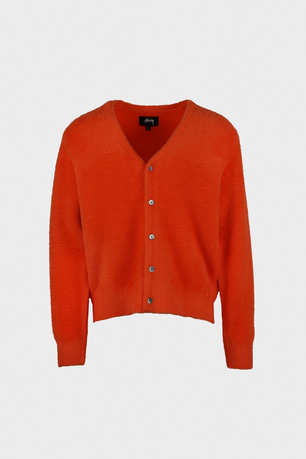 Stüssy Shaggy Cardigan Red Orange Canoe Club - Main Image