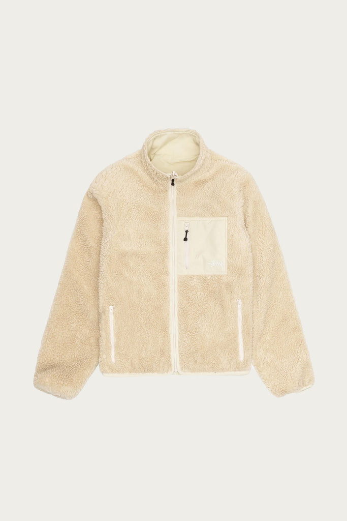 Stüssy - Sherpa Reversible Jacket - Natural - Canoe Club