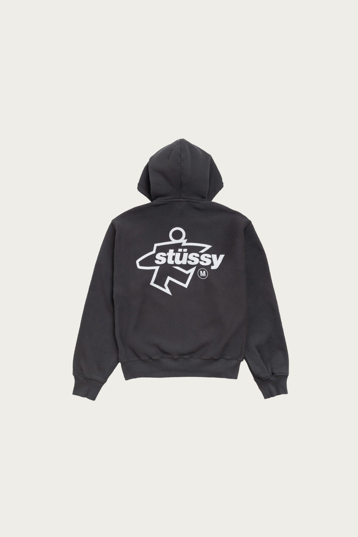 Stüssy - Surf Size Garment Dyed Zip Hood - Faded Black - Canoe Club