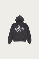 Stüssy - Surf Size Garment Dyed Zip Hood - Faded Black - Canoe Club