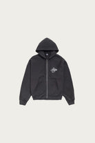 Stüssy - Surf Size Garment Dyed Zip Hood - Faded Black - Canoe Club