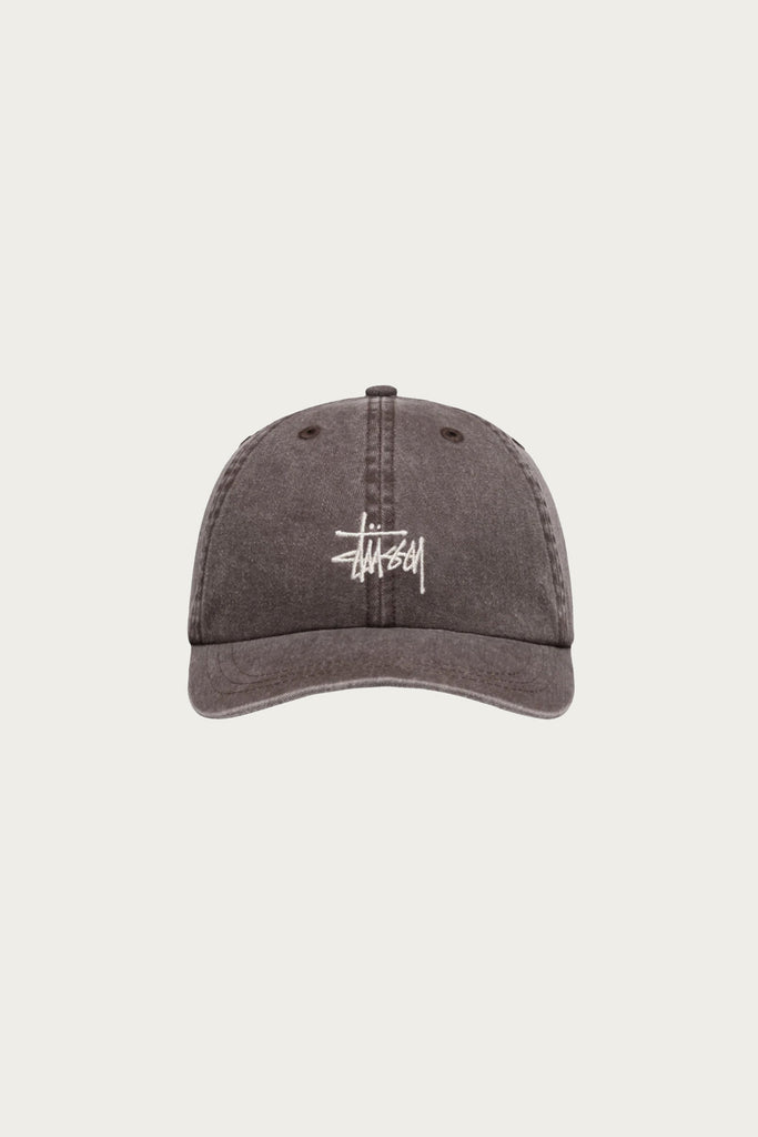 Stüssy - Washed Basic Low Profile Cap - Mocha - Canoe Club