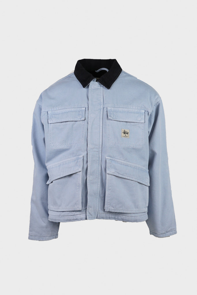 Stüssy - Washed Canvas Shop Jacket - Light Blue - Canoe Club